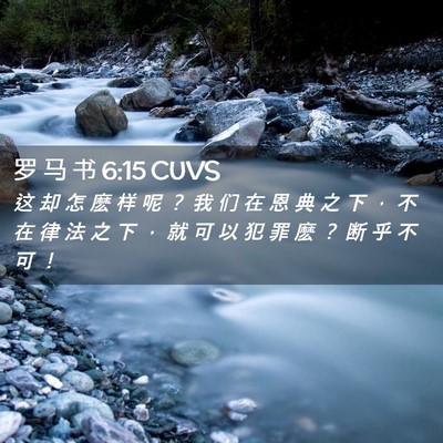 Picture 02 - 罗 马 书 6:15 CUVS - 这 却 怎 麽 样 呢 ？ 我 们 在 恩 典 - Bible Verse Picture
