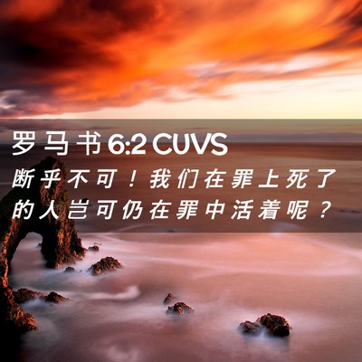 Picture 02 - 罗 马 书 6:2 CUVS - 断 乎 不 可 ！ 我 们 在 罪 上 死 了 - Bible Verse Picture