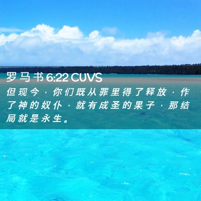Picture 02 - 罗 马 书 6:22 CUVS - 但 现 今 ， 你 们 既 从 罪 里 得 了 - Bible Verse Picture