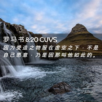 Picture 02 - 罗 马 书 8:20 CUVS - 因 为 受 造 之 物 服 在 虚 空 之 下 - Bible Verse Picture