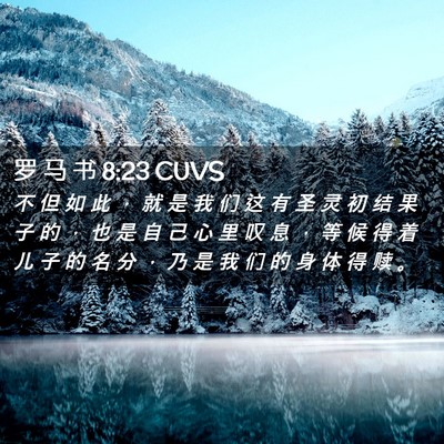 Picture 02 - 罗 马 书 8:23 CUVS - 不 但 如 此 ， 就 是 我 们 这 有 圣 - Bible Verse Picture