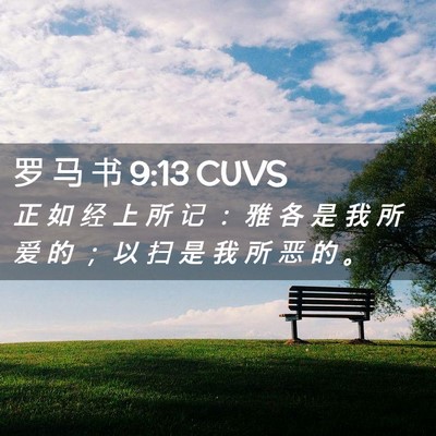 Picture 02 - 罗 马 书 9:13 CUVS - 正 如 经 上 所 记 ： 雅 各 是 我 所 - Bible Verse Picture