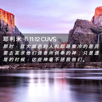 Picture 02 - 耶 利 米 书 11:12 CUVS - 那 时 ， 犹 大 城 邑 的 人 和 耶 路 - Bible Verse Picture