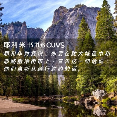 Picture 02 - 耶 利 米 书 11:6 CUVS - 耶 和 华 对 我 说 ： 你 要 在 犹 大 - Bible Verse Picture
