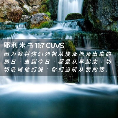 Picture 02 - 耶 利 米 书 11:7 CUVS - 因 为 我 将 你 们 列 祖 从 埃 及 地 - Bible Verse Picture