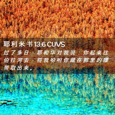 Picture 02 - 耶 利 米 书 13:6 CUVS - 过 了 多 日 ， 耶 和 华 对 我 说 ： - Bible Verse Picture