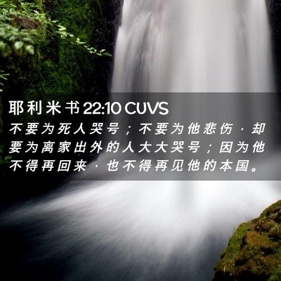 Picture 02 - 耶 利 米 书 22:10 CUVS - 不 要 为 死 人 哭 号 ； 不 要 为 他 - Bible Verse Picture