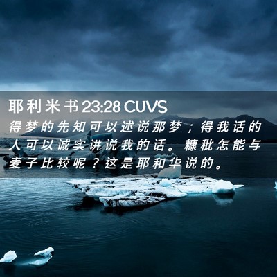 Picture 02 - 耶 利 米 书 23:28 CUVS - 得 梦 的 先 知 可 以 述 说 那 梦 ； - Bible Verse Picture