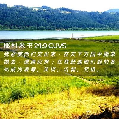 Picture 02 - 耶 利 米 书 24:9 CUVS - 我 必 使 他 们 交 出 来 ， 在 天 下 - Bible Verse Picture