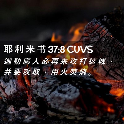 Picture 02 - 耶 利 米 书 37:8 CUVS - 迦 勒 底 人 必 再 来 攻 打 这 城 ， - Bible Verse Picture