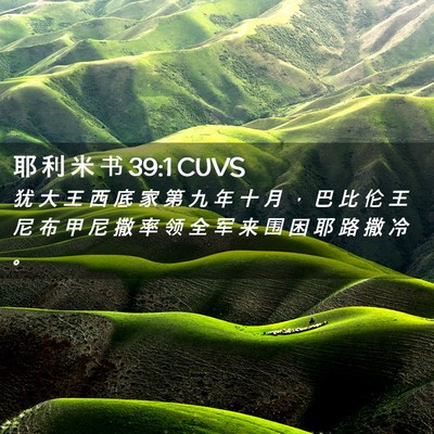 Picture 02 - 耶 利 米 书 39:1 CUVS - 犹 大 王 西 底 家 第 九 年 十 月 ， - Bible Verse Picture