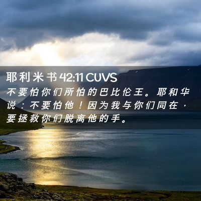 Picture 02 - 耶 利 米 书 42:11 CUVS - 不 要 怕 你 们 所 怕 的 巴 比 伦 王 - Bible Verse Picture