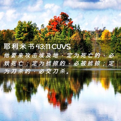Picture 02 - 耶 利 米 书 43:11 CUVS - 他 要 来 攻 击 埃 及 地 ， 定 为 死 - Bible Verse Picture