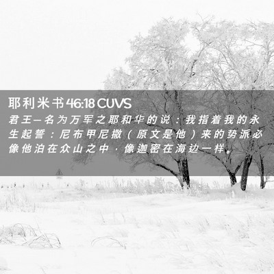 Picture 02 - 耶 利 米 书 46:18 CUVS - 君 王 ─ 名 为 万 军 之 耶 和 华 的 - Bible Verse Picture