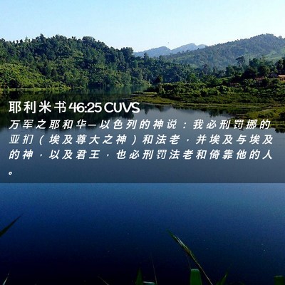 Picture 02 - 耶 利 米 书 46:25 CUVS - 万 军 之 耶 和 华 ─ 以 色 列 的 神 - Bible Verse Picture