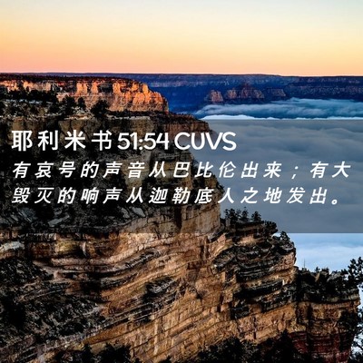 Picture 02 - 耶 利 米 书 51:54 CUVS - 有 哀 号 的 声 音 从 巴 比 伦 出 来 - Bible Verse Picture