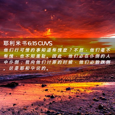 Picture 02 - 耶 利 米 书 6:15 CUVS - 他 们 行 可 憎 的 事 知 道 惭 愧 麽 - Bible Verse Picture