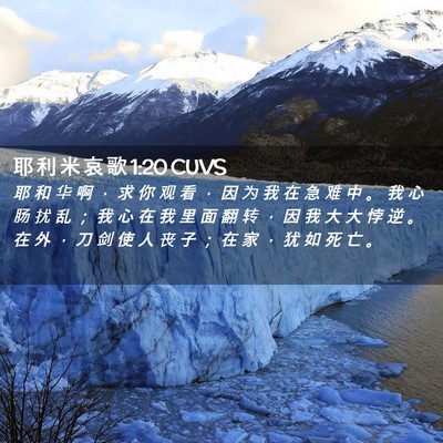 Picture 02 - 耶 利 米 哀 歌 1:20 CUVS - 耶 和 华 啊 ， 求 你 观 看 ， 因 为 - Bible Verse Picture