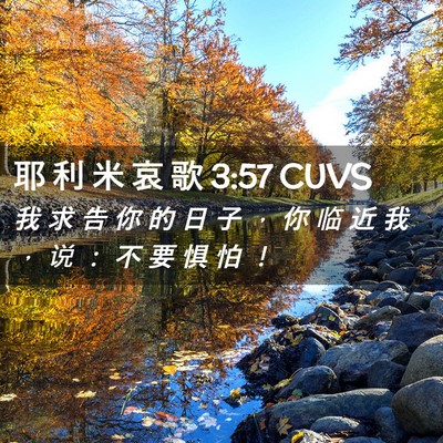 Picture 02 - 耶 利 米 哀 歌 3:57 CUVS - 我 求 告 你 的 日 子 ， 你 临 近 我 - Bible Verse Picture