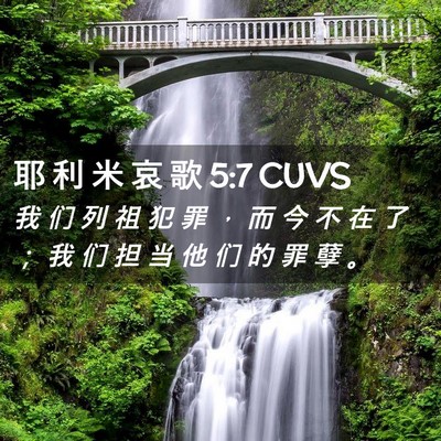 Picture 02 - 耶 利 米 哀 歌 5:7 CUVS - 我 们 列 祖 犯 罪 ， 而 今 不 在 了 - Bible Verse Picture