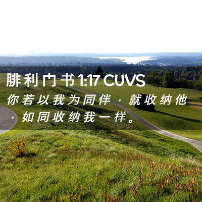 Picture 02 - 腓 利 门 书 1:17 CUVS - 你 若 以 我 为 同 伴 ， 就 收 纳 他 - Bible Verse Picture