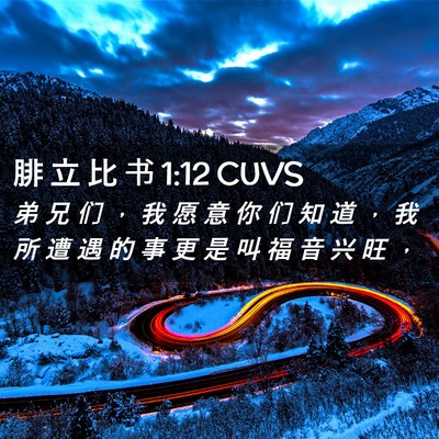 Picture 02 - 腓 立 比 书 1:12 CUVS - 弟 兄 们 ， 我 愿 意 你 们 知 道 ， - Bible Verse Picture