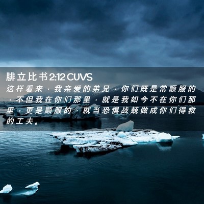 Picture 02 - 腓 立 比 书 2:12 CUVS - 这 样 看 来 ， 我 亲 爱 的 弟 兄 ， - Bible Verse Picture