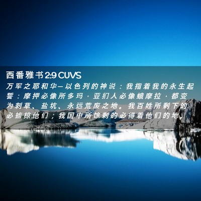 Picture 02 - 西 番 雅 书 2:9 CUVS - 万 军 之 耶 和 华 ─ 以 色 列 的 神 - Bible Verse Picture