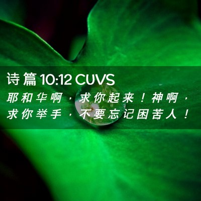 Picture 02 - 诗 篇 10:12 CUVS - 耶 和 华 啊 ， 求 你 起 来 ！ 神 啊 - Bible Verse Picture