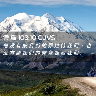 Picture 02 - 诗 篇 103:10 CUVS - 他 没 有 按 我 们 的 罪 过 待 我 们 - Bible Verse Picture