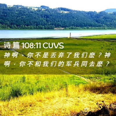 Picture 02 - 诗 篇 108:11 CUVS - 神 啊 ， 你 不 是 丢 弃 了 我 们 麽 - Bible Verse Picture