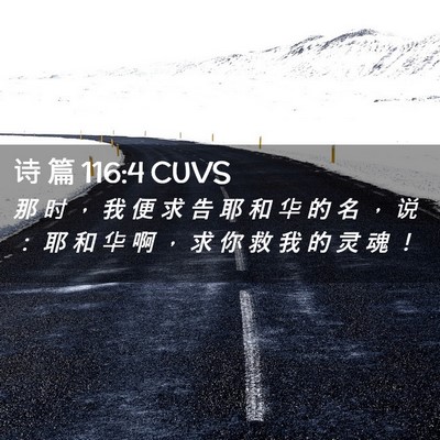 Picture 02 - 诗 篇 116:4 CUVS - 那 时 ， 我 便 求 告 耶 和 华 的 名 - Bible Verse Picture