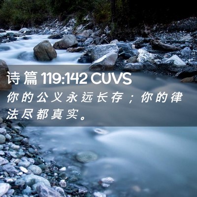 Picture 02 - 诗 篇 119:142 CUVS - 你 的 公 义 永 远 长 存 ； 你 的 律 - Bible Verse Picture