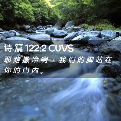 Picture 02 - 诗 篇 122:2 CUVS - 耶 路 撒 冷 啊 ， 我 们 的 脚 站 在 - Bible Verse Picture