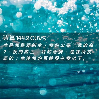 Picture 02 - 诗 篇 144:2 CUVS - 他 是 我 慈 爱 的 主 ， 我 的 山 寨 - Bible Verse Picture