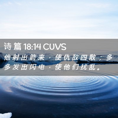 Picture 02 - 诗 篇 18:14 CUVS - 他 射 出 箭 来 ， 使 仇 敌 四 散 ； - Bible Verse Picture