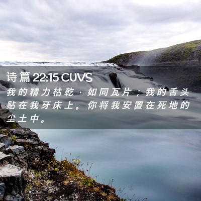 Picture 02 - 诗 篇 22:15 CUVS - 我 的 精 力 枯 乾 ， 如 同 瓦 片 ； - Bible Verse Picture