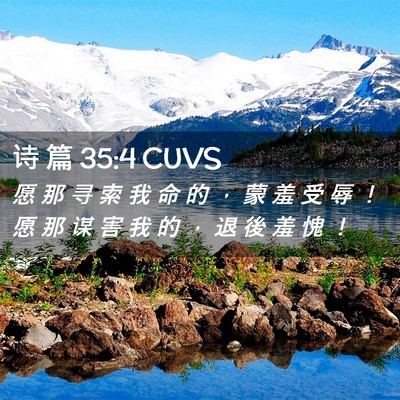 Picture 02 - 诗 篇 35:4 CUVS - 愿 那 寻 索 我 命 的 ， 蒙 羞 受 辱 - Bible Verse Picture