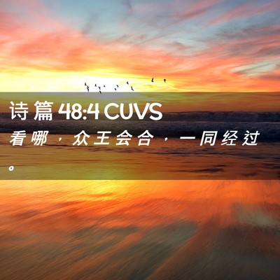 Picture 02 - 诗 篇 48:4 CUVS - 看 哪 ， 众 王 会 合 ， 一 同 经 过 - Bible Verse Picture