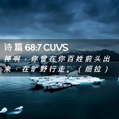 Picture 02 - 诗 篇 68:7 CUVS - 神 啊 ， 你 曾 在 你 百 姓 前 头 出 - Bible Verse Picture