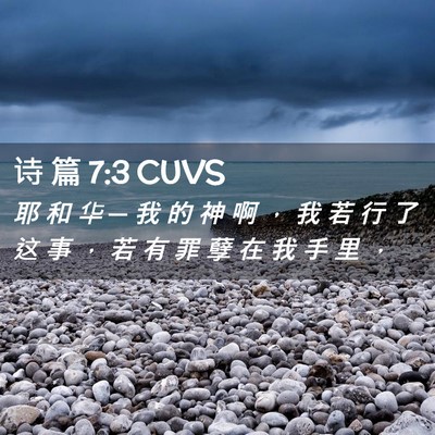 Picture 02 - 诗 篇 7:3 CUVS - 耶 和 华 ─ 我 的 神 啊 ， 我 若 行 - Bible Verse Picture