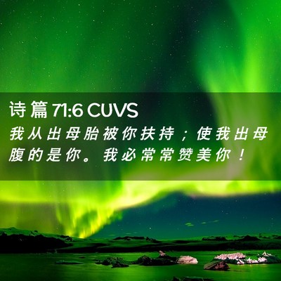 Picture 02 - 诗 篇 71:6 CUVS - 我 从 出 母 胎 被 你 扶 持 ； 使 我 - Bible Verse Picture