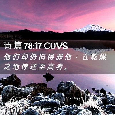 Picture 02 - 诗 篇 78:17 CUVS - 他 们 却 仍 旧 得 罪 他 ， 在 乾 燥 - Bible Verse Picture
