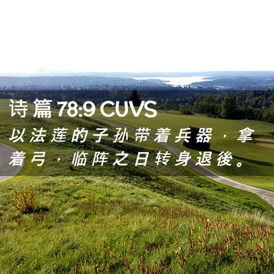 Picture 02 - 诗 篇 78:9 CUVS - 以 法 莲 的 子 孙 带 着 兵 器 ， 拿 - Bible Verse Picture