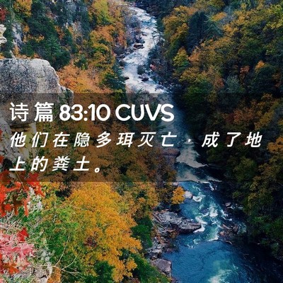 Picture 02 - 诗 篇 83:10 CUVS - 他 们 在 隐 多 珥 灭 亡 ， 成 了 地 - Bible Verse Picture
