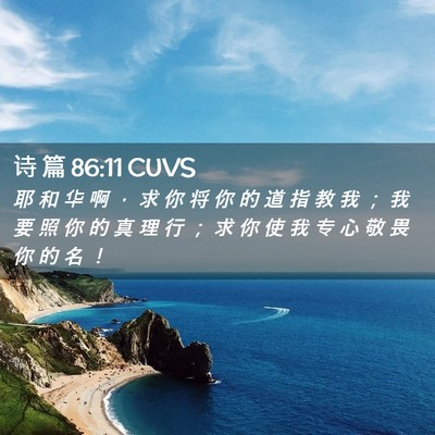 Picture 02 - 诗 篇 86:11 CUVS - 耶 和 华 啊 ， 求 你 将 你 的 道 指 - Bible Verse Picture