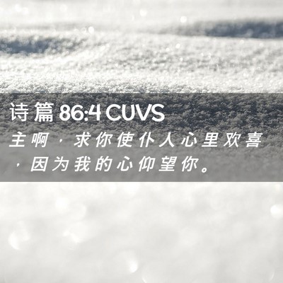 Picture 02 - 诗 篇 86:4 CUVS - 主 啊 ， 求 你 使 仆 人 心 里 欢 喜 - Bible Verse Picture