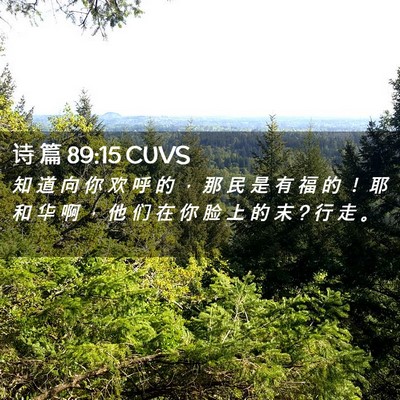 Picture 02 - 诗 篇 89:15 CUVS - 知 道 向 你 欢 呼 的 ， 那 民 是 有 - Bible Verse Picture