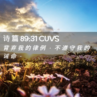 Picture 02 - 诗 篇 89:31 CUVS - 背 弃 我 的 律 例 ， 不 遵 守 我 的 - Bible Verse Picture