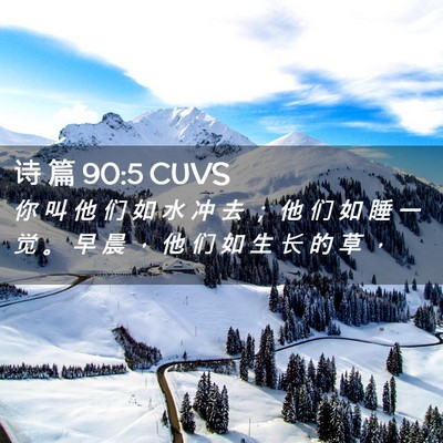 Picture 02 - 诗 篇 90:5 CUVS - 你 叫 他 们 如 水 冲 去 ； 他 们 如 - Bible Verse Picture